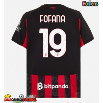 Camisa de Futebol AC Milan Youssouf Fofana #19 Equipamento Principal 2025-26 Manga Curta